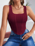 Ladies' Solid Color Asymmetrical Hem Tank Top