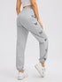 Elastic High Waist Solid Sweatpants Joggers
