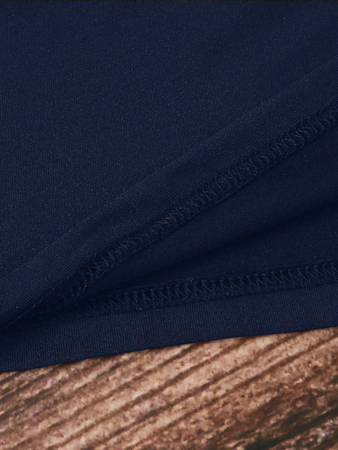 Contrast Binding Round Neck Tee Graphic Tees Women Tops