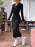 Collared Half-Zip Dress