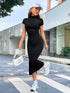 Mock-Neck Dress