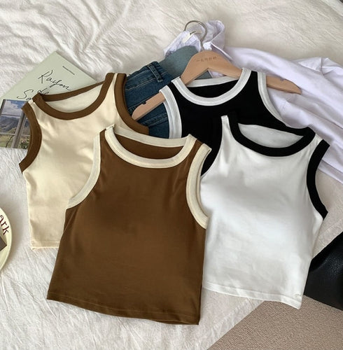 Tank Contrast | Ribbed