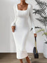 Lace Square Neck Dress
