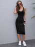 Deep V-Neck Tank Dress