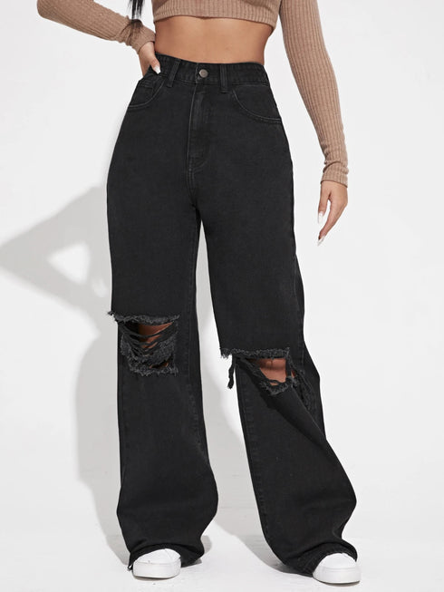 Women's Distressed Denim Jeans