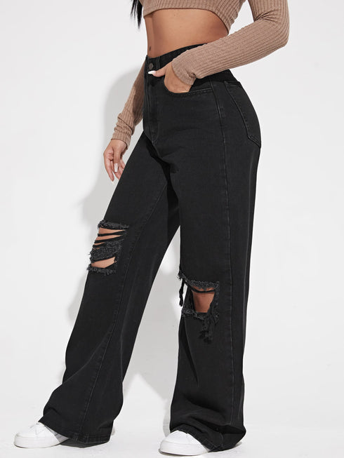 Women's Distressed Denim Jeans