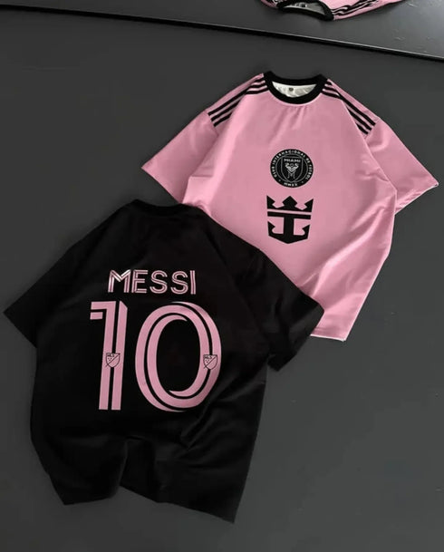 'Messi-10' Round Neck Oversized Tee | Graphic Print