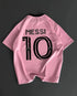'Messi-10' Round Neck Oversized Tee | Graphic Print