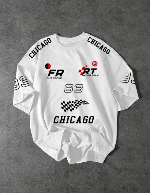 Round Neck Oversized Tee | Graphic Printed