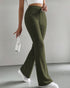Wide Leg Trouser | Ribbed