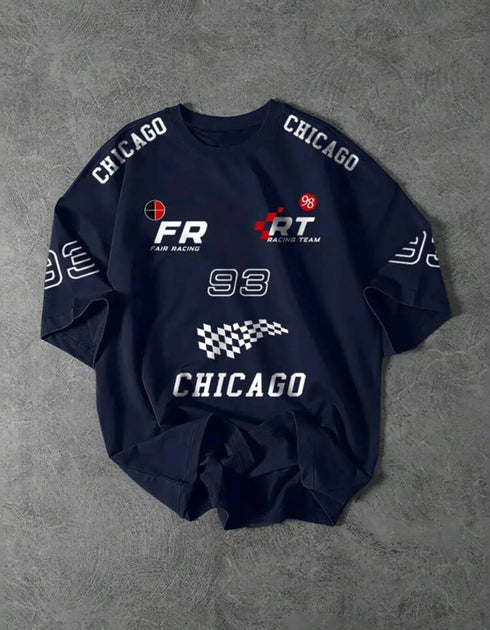 Round Neck Oversized Tee | Graphic Printed