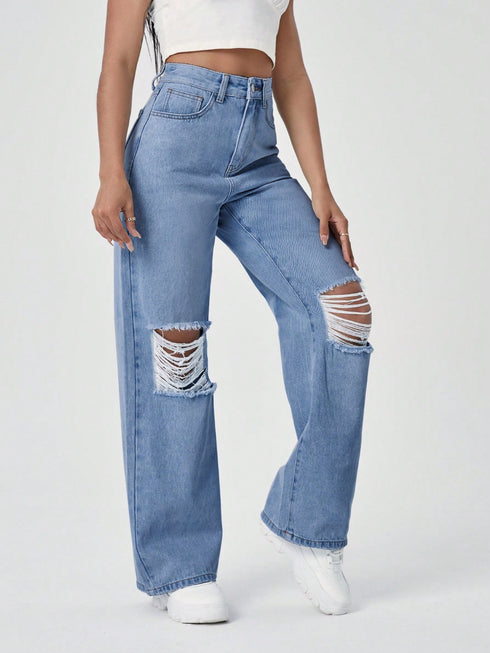Women's Distressed Denim Jeans