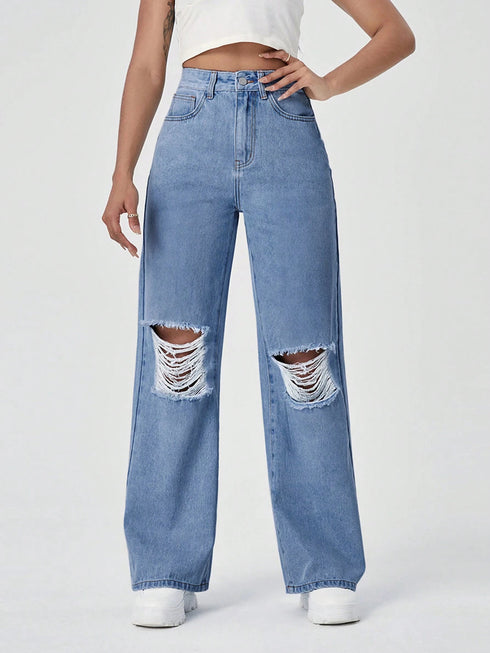 Women's Distressed Denim Jeans