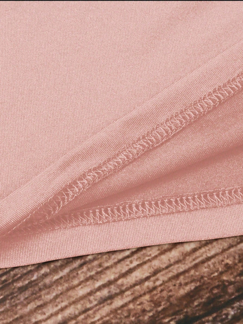 Contrast Binding Round Neck Tee Graphic Tees Women Tops