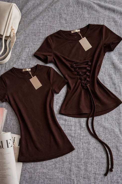 Round Neck Ruched Top