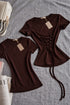 Round Neck Ruched Top