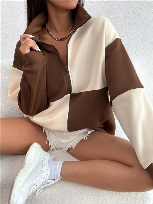 Block Half-Zip Sweatshirt