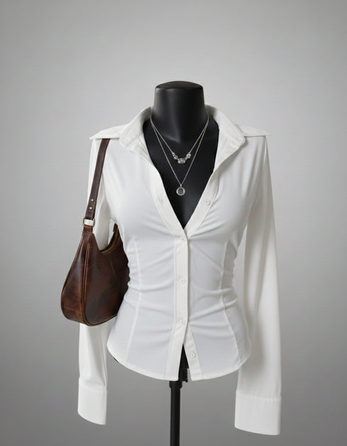 Button Down Fitted Shirt | Cotton