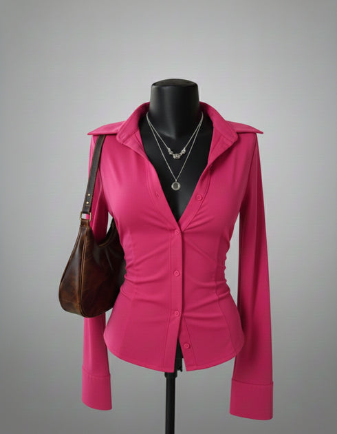 Button Down Fitted Shirt | Cotton