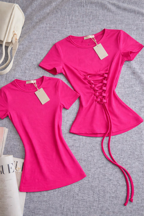Round Neck Ruched Top