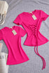 Round Neck Ruched Top