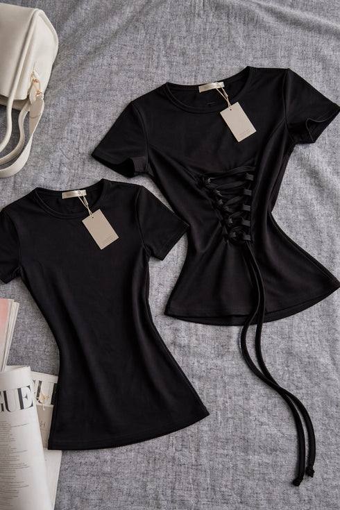 Round Neck Ruched Top