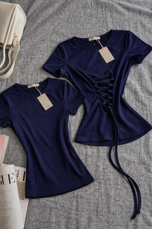 Round Neck Ruched Top