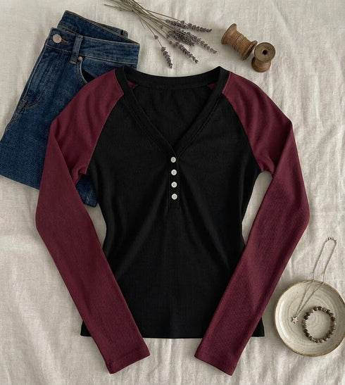 Reglan V-Neck Henley