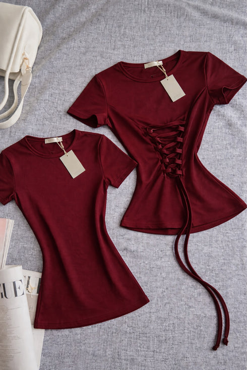 Round Neck Ruched Top