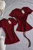 Round Neck Ruched Top
