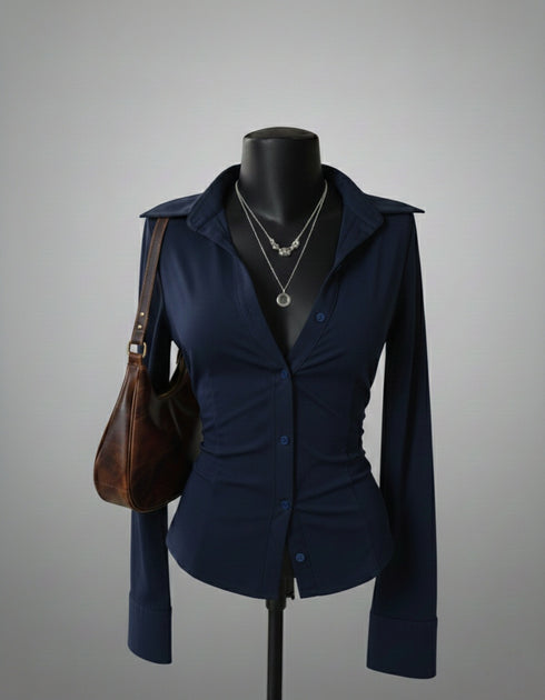 Button Down Fitted Shirt | Cotton